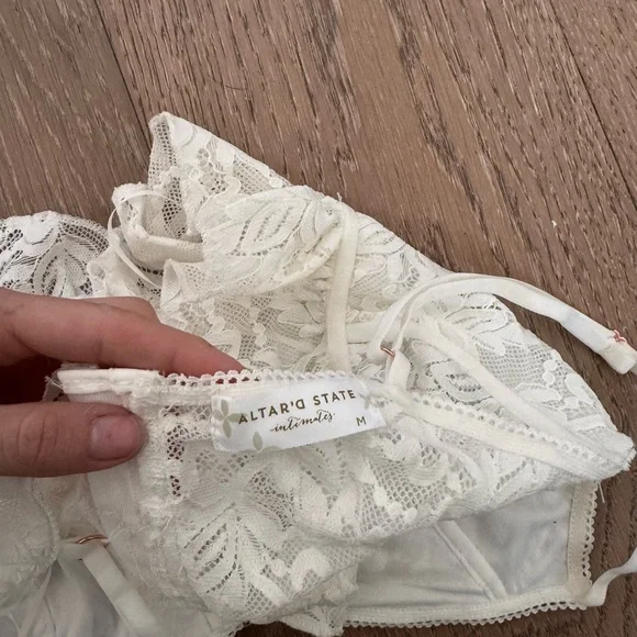 Altar'd State Lace Bralette top in white - Picture 3 of 4